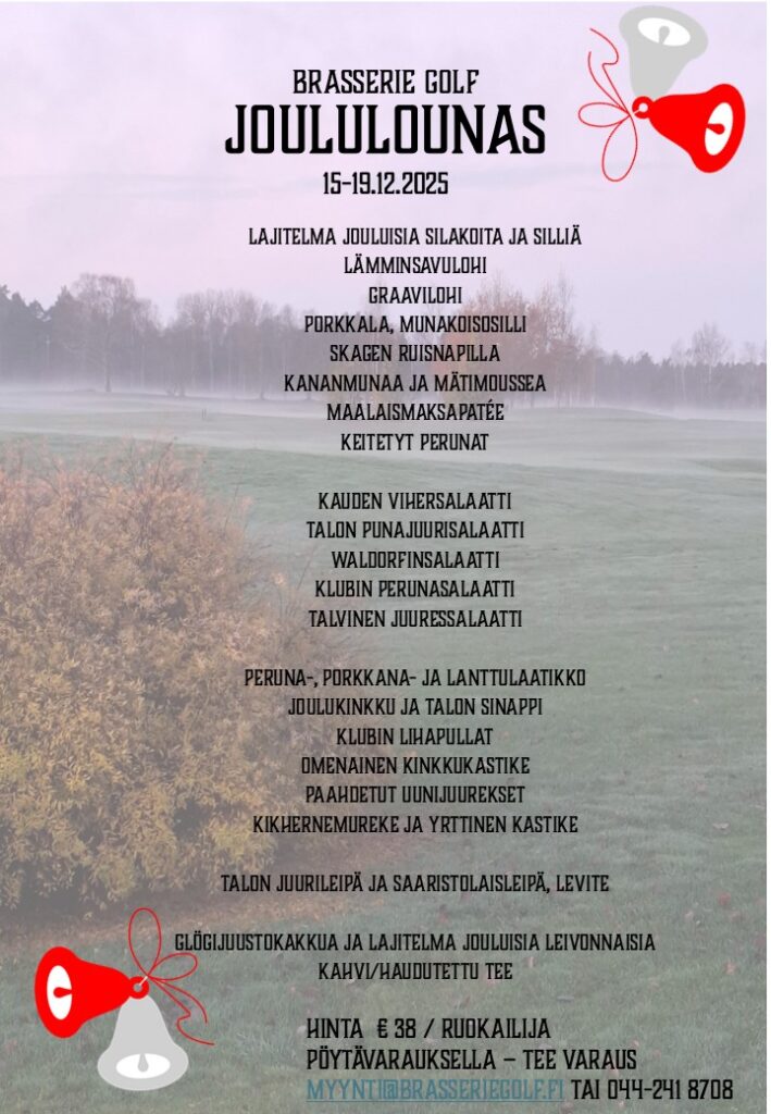 Brasserie Golf joululounas 2025